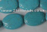 CTU1895 15.5 inches 18*25mm oval imitation turquoise beads