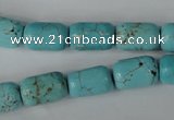 CTU1940 15.5 inches 10*15mm tube imitation turquoise beads