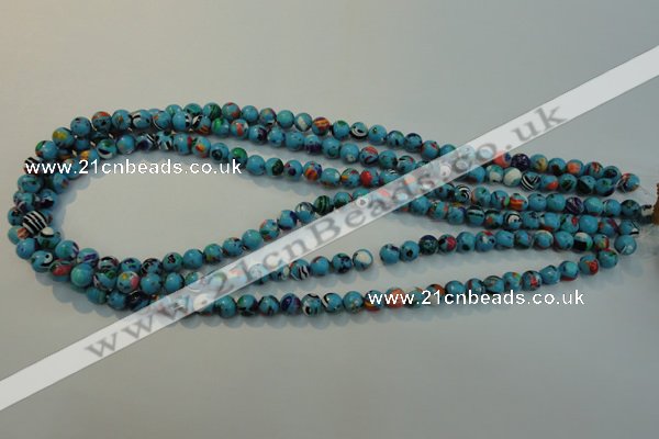 CTU2001 15.5 inches 6mm round synthetic turquoise beads