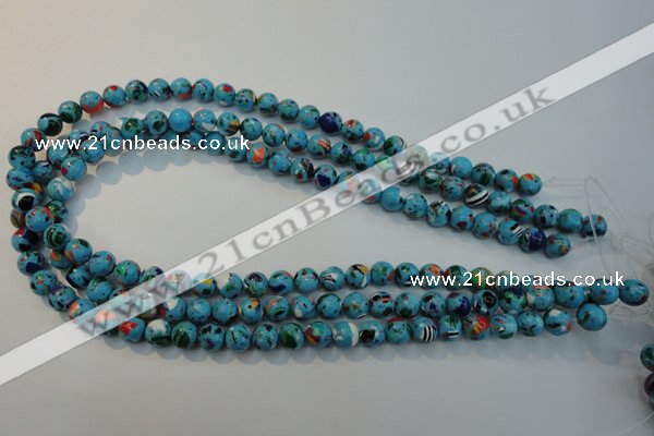 CTU2002 15.5 inches 8mm round synthetic turquoise beads