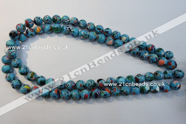 CTU2003 15.5 inches 10mm round synthetic turquoise beads