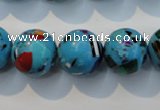 CTU2005 15.5 inches 14mm round synthetic turquoise beads