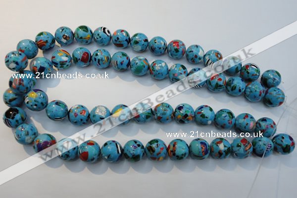 CTU2005 15.5 inches 14mm round synthetic turquoise beads