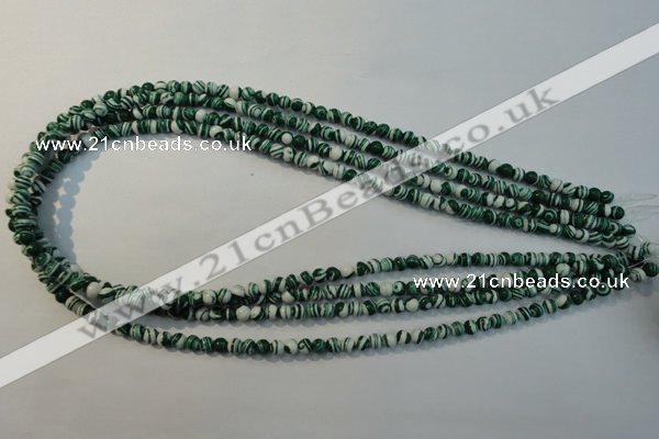 CTU2040 15.5 inches 4mm round synthetic turquoise beads