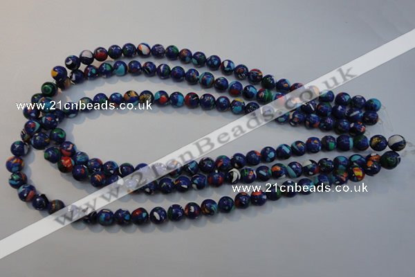 CTU2072 15.5 inches 8mm round synthetic turquoise beads