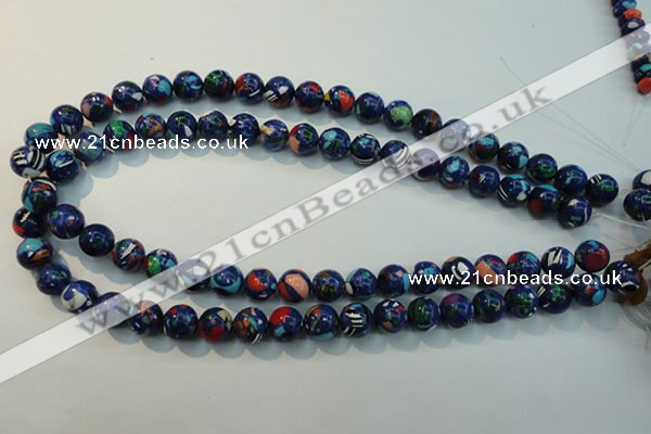 CTU2073 15.5 inches 10mm round synthetic turquoise beads