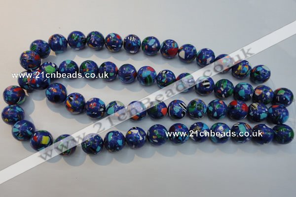 CTU2075 15.5 inches 14mm round synthetic turquoise beads