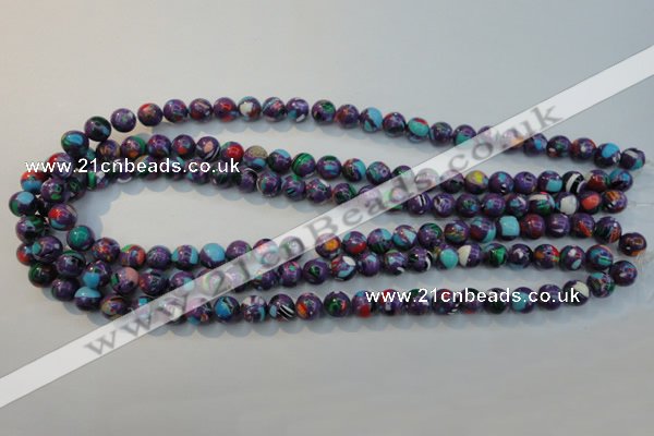 CTU2112 15.5 inches 8mm round synthetic turquoise beads