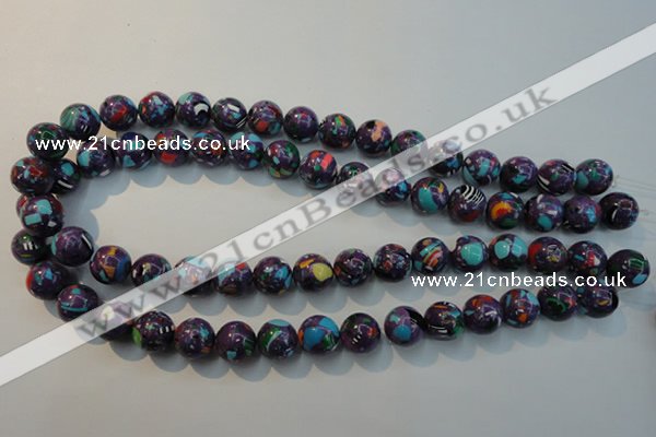 CTU2114 15.5 inches 12mm round synthetic turquoise beads