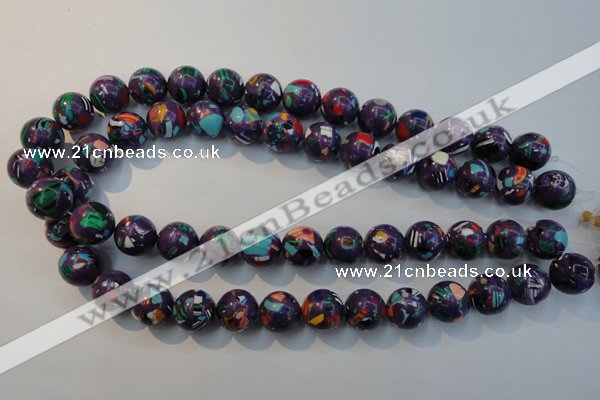 CTU2115 15.5 inches 14mm round synthetic turquoise beads