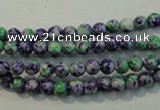 CTU2150 15.5 inches 4mm round synthetic turquoise beads