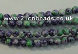 CTU2150 15.5 inches 4mm round synthetic turquoise beads