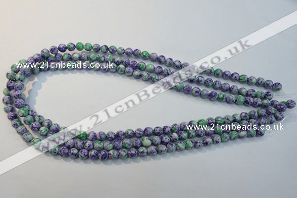 CTU2151 15.5 inches 6mm round synthetic turquoise beads