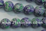 CTU2154 15.5 inches 12mm round synthetic turquoise beads