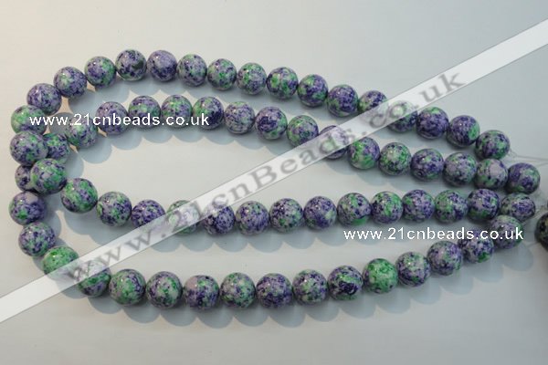 CTU2154 15.5 inches 12mm round synthetic turquoise beads