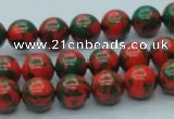 CTU216 16 inches 10mm round imitation turquoise beads wholesale