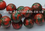 CTU217 16 inches 12mm round imitation turquoise beads wholesale