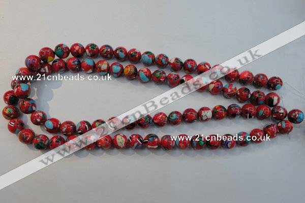 CTU2183 15.5 inches 10mm round synthetic turquoise beads