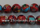 CTU2184 15.5 inches 12mm round synthetic turquoise beads