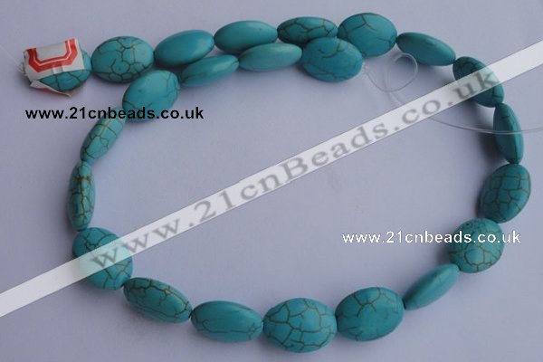 CTU22 15.5 inches 20*28mm oval blue turquoise strand beads Wholesale