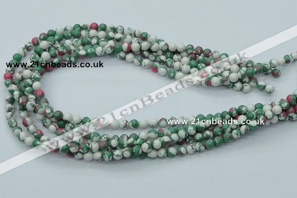 CTU223 16 inches 6mm round imitation turquoise beads wholesale