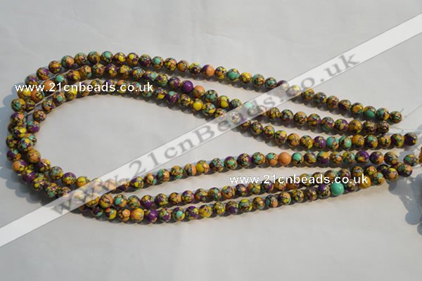 CTU2321 15.5 inches 6mm round synthetic turquoise beads