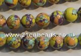 CTU2323 15.5 inches 10mm round synthetic turquoise beads