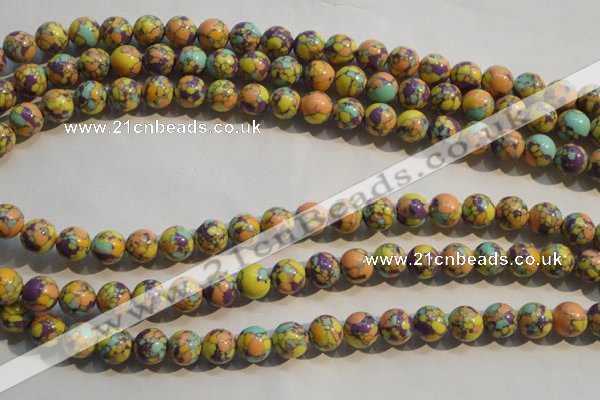 CTU2324 15.5 inches 12mm round synthetic turquoise beads