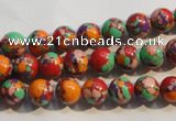 CTU2342 15.5 inches 8mm round synthetic turquoise beads