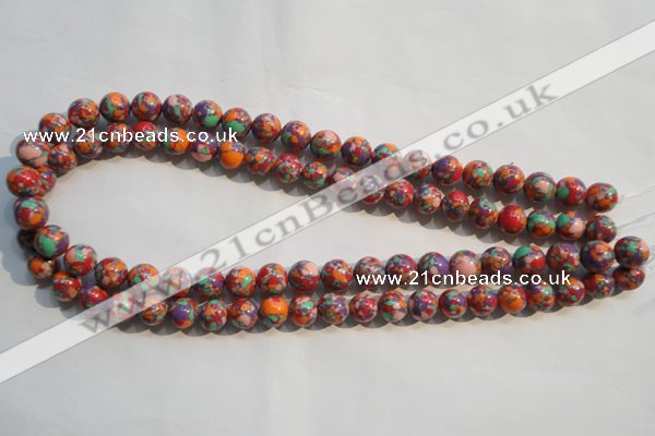 CTU2343 15.5 inches 10mm round synthetic turquoise beads