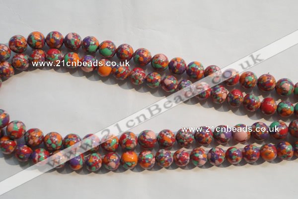 CTU2344 15.5 inches 12mm round synthetic turquoise beads