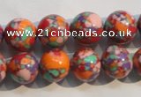 CTU2345 15.5 inches 14mm round synthetic turquoise beads