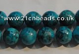 CTU2414 15.5 inches 12mm round synthetic turquoise beads