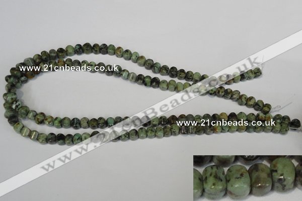 CTU2460 15.5 inches 6*6mm pumpkin African turquoise beads wholesale