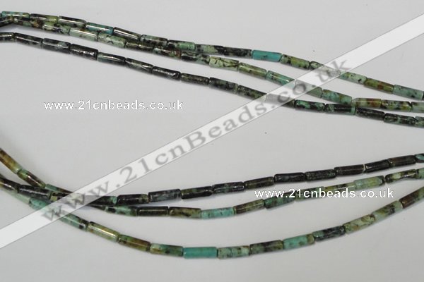 CTU2462 15.5 inches 3*10mm tube African turquoise beads wholesale