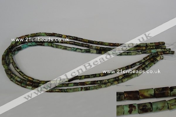 CTU2463 15.5 inches 4*6mm tube African turquoise beads wholesale