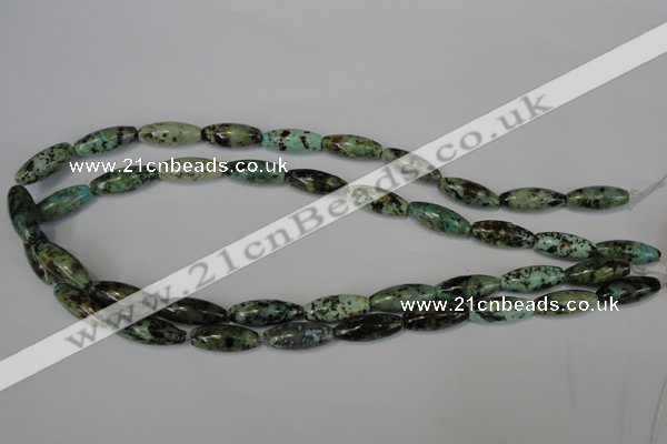 CTU2468 15.5 inches 8*20mm rice African turquoise beads wholesale