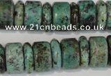 CTU2470 15.5 inches 5*16mm & 10*16mm rondelle African turquoise beads