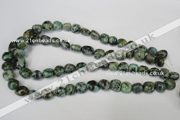 CTU2472 15.5 inches 12*13mm nuggets African turquoise beads wholesale