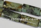 CTU2481 15.5 inches 8*16mm flat tube African turquoise beads wholesale