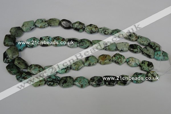 CTU2482 15.5 inches 12*16mm - 13*18mm freeform African turquoise beads