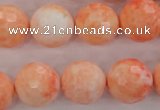 CTU2506 15.5 inches 16mm faceted round synthetic turquoise beads
