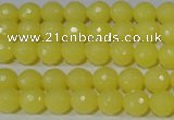 CTU2524 15.5 inches 6mm faceted round synthetic turquoise beads