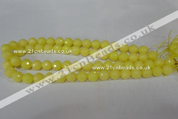 CTU2527 15.5 inches 12mm faceted round synthetic turquoise beads