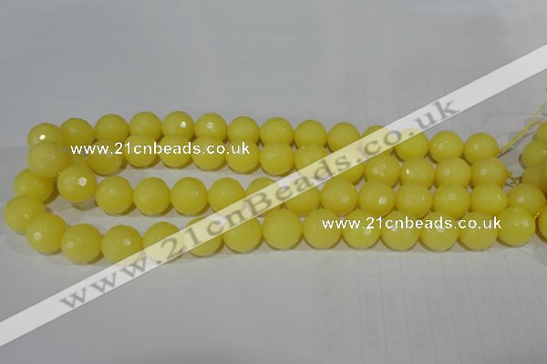 CTU2528 15.5 inches 14mm faceted round synthetic turquoise beads