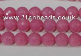 CTU2557 15.5 inches 8mm faceted round synthetic turquoise beads