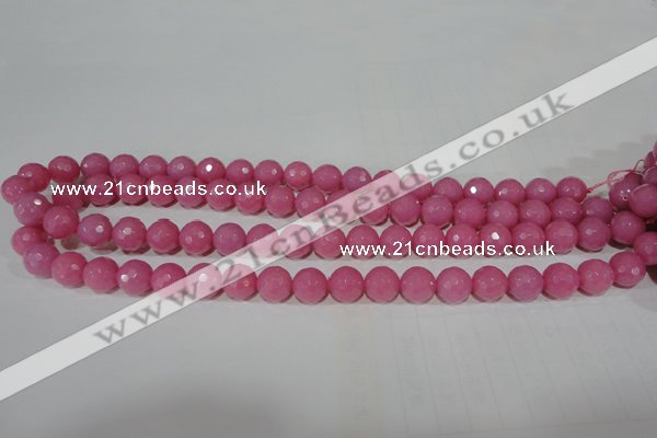 CTU2558 15.5 inches 10mm faceted round synthetic turquoise beads