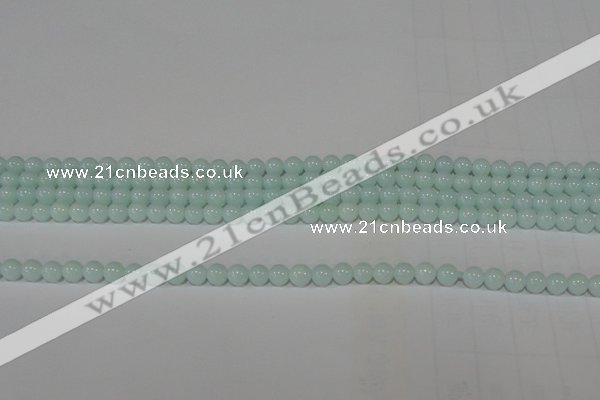 CTU2563 15.5 inches 4mm round synthetic turquoise beads