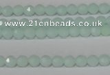 CTU2571 15.5 inches 4mm faceted round synthetic turquoise beads