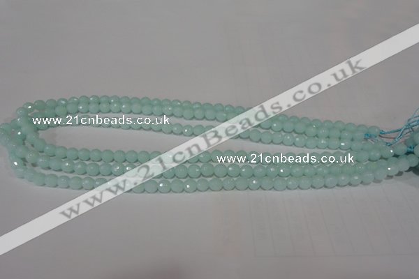 CTU2572 15.5 inches 6mm faceted round synthetic turquoise beads